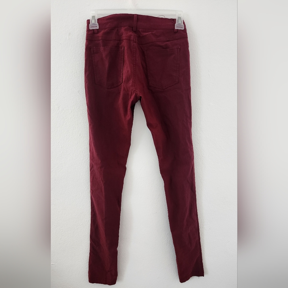 Classic Women's Skinny Pants Size Small Wine Color - Picture 3 of 10